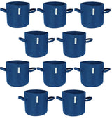 400 GSM Geotextile Fabric Growbags- Blue, Pack of 10 - Utkarsh Agrochem Pvt ltd. 
