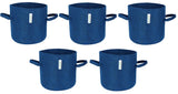 400 GSM Geotextile Fabric Growbags- Blue, Pack of 5 - Utkarsh Agrochem Pvt ltd. 
