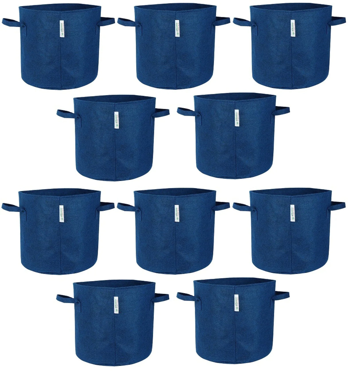 400 GSM Geotextile Fabric Growbags- Blue, Pack of 10 - Utkarsh Agrochem Pvt ltd. 