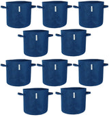 400 GSM Geotextile Fabric Growbags- Blue, Pack of 10 - Utkarsh Agrochem Pvt ltd. 