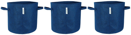 400 GSM Geotextile Fabric Growbags- Blue, Pack of 3 - Utkarsh Agrochem Pvt ltd. 