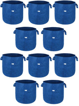 400 GSM Geotextile Fabric Growbags- Blue, Pack of 10 - Utkarsh Agrochem Pvt ltd. 