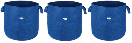 400 GSM Geotextile Fabric Growbags- Blue, Pack of 3 - Utkarsh Agrochem Pvt ltd. 