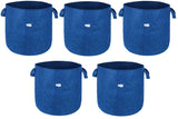 400 GSM Geotextile Fabric Growbags- Blue, Pack of 5 - Utkarsh Agrochem Pvt ltd. 