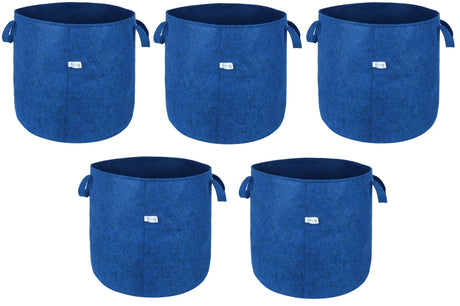400 GSM Geotextile Fabric Growbags- Blue, Pack of 5 - Utkarsh Agrochem Pvt ltd. 