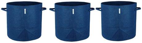 400 GSM Geotextile Fabric Growbags- Blue, Pack of 3 - Utkarsh Agrochem Pvt ltd. 