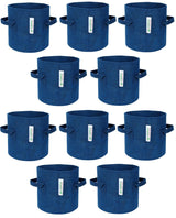 400 GSM Geotextile Fabric Growbags- Blue, Pack of 10 - Utkarsh Agrochem Pvt ltd. 