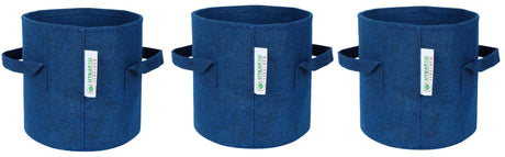 400 GSM Geotextile Fabric Growbags- Blue, Pack of 3 - Utkarsh Agrochem Pvt ltd. 