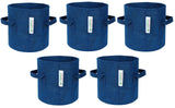 400 GSM Geotextile Fabric Growbags- Blue, Pack of 5 - Utkarsh Agrochem Pvt ltd. 