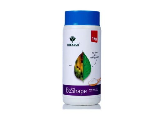 Utkarsh BeShape (Disodium Octaborate Tetrahydrate- Boron 20%, 100% Water Soluble Foliar Spray EDTA Chelated Fertilizers) Reduces Fruit Cracking, Enhances Fruit & Seed Development, Synthesis of Protein & Carbohydrate in Plants