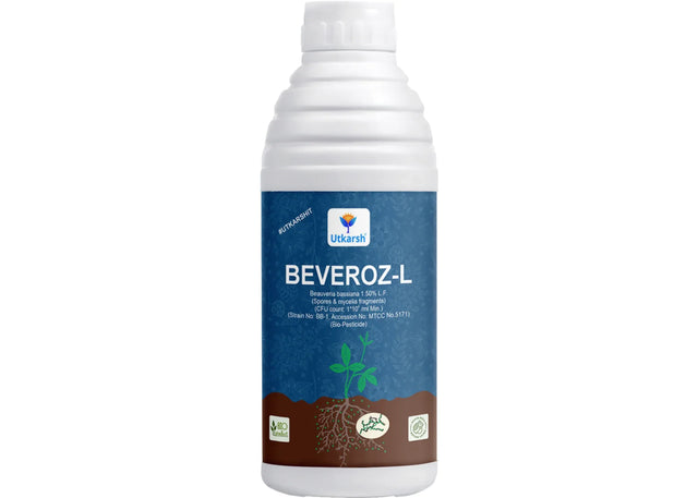 Beauveria Bassiana 1 x 10^8 CFU/ml min. | Western Flower Thrips, Liquid Bio Pesticides for Plants, Home Garden | Beveroz-L - Utkarsh Agrochem Pvt ltd. 