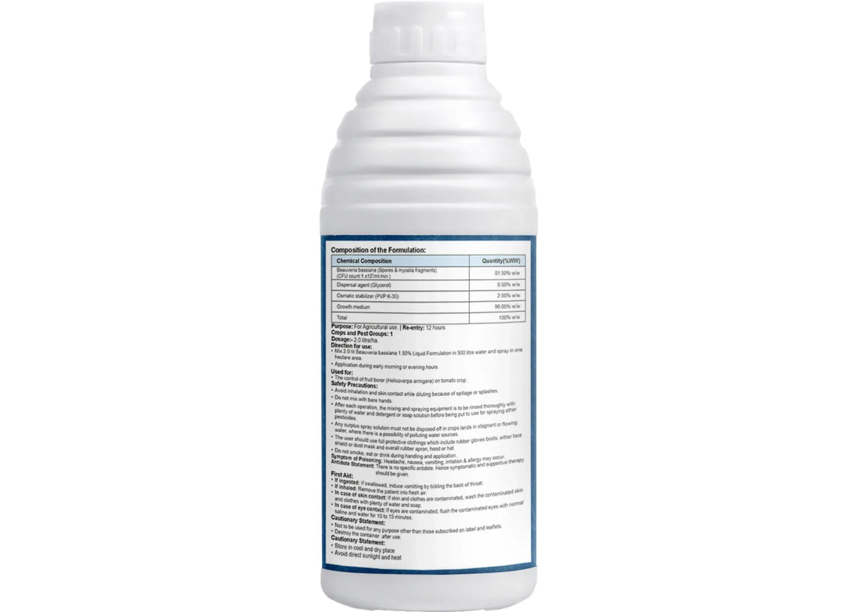 Beauveria Bassiana 1 x 10^8 CFU/ml min. | Western Flower Thrips, Liquid Bio Pesticides for Plants, Home Garden | Beveroz-L - Utkarsh Agrochem Pvt ltd. 