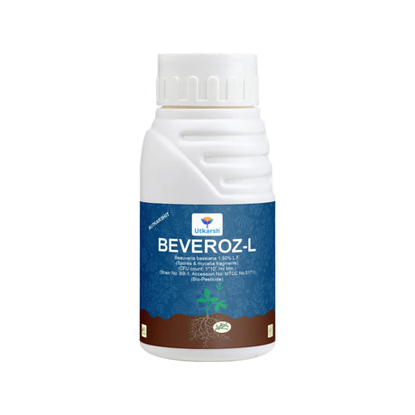 Beauveria Bassiana 1 x 10^8 CFU/ml min. | Western Flower Thrips, Liquid Bio Pesticides for Plants, Home Garden | Beveroz-L - Utkarsh Agrochem Pvt ltd. 