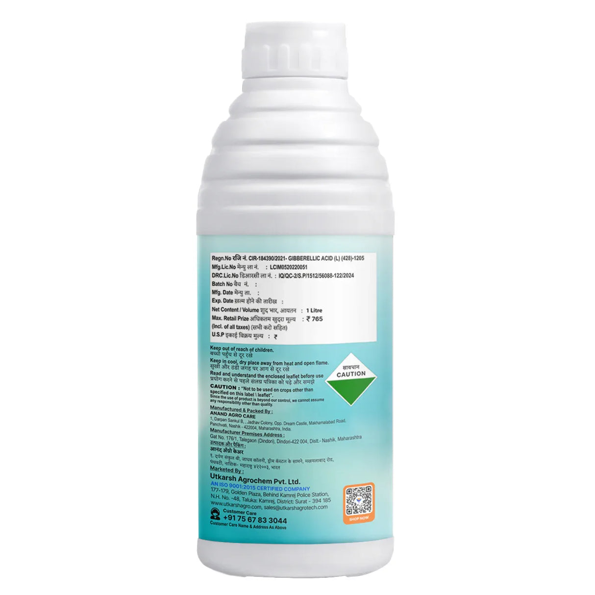 Bhim (Gibberellic Acid 0.001% L) | Plant Growth Regulator - Utkarsh Agrochem Pvt ltd. 