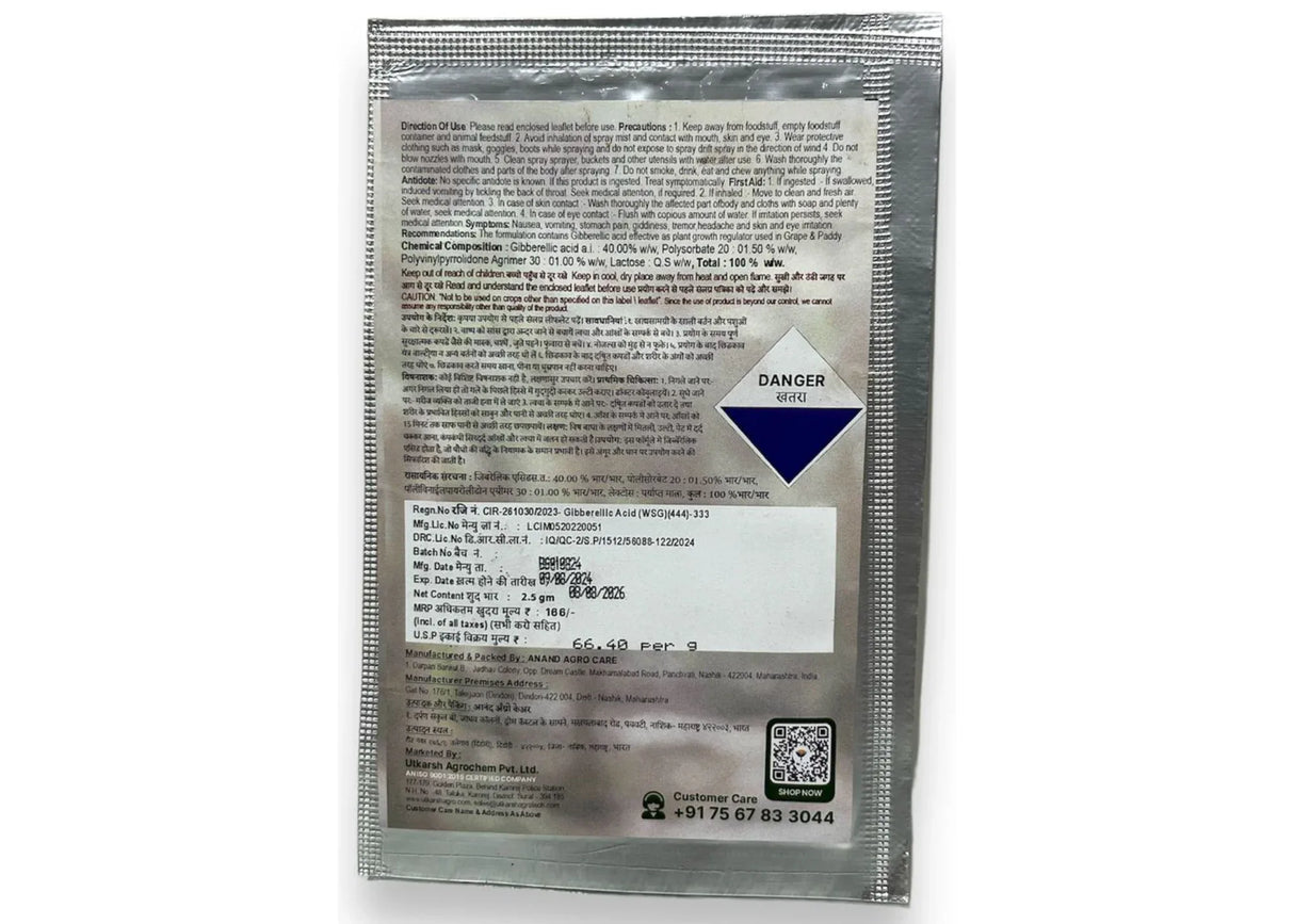 Bhim G (Gibberellic acid 40% WSG) | Plant Growth Regulator - Utkarsh Agrochem Pvt ltd. 