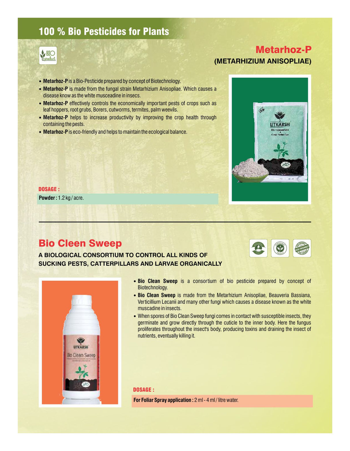 UTKARSH Bio Pesticides Brochure
