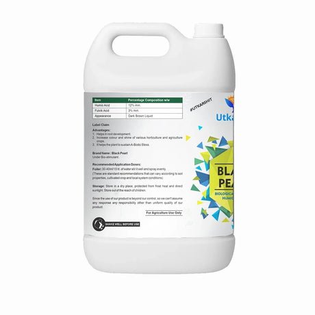 Black Pearl – L (Biologically Activated Humic Acid 12%) Biostimulant- 20 Liter - Utkarsh Agrochem Pvt ltd. 