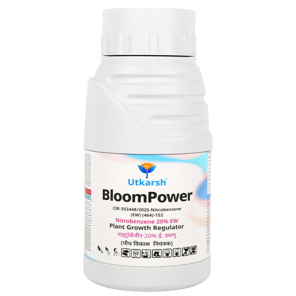 Bloom Power – Nitrobenzene 35% | Flowering & Yield Booster | Enhances Bud Formation, Fruit Setting & Crop Quality