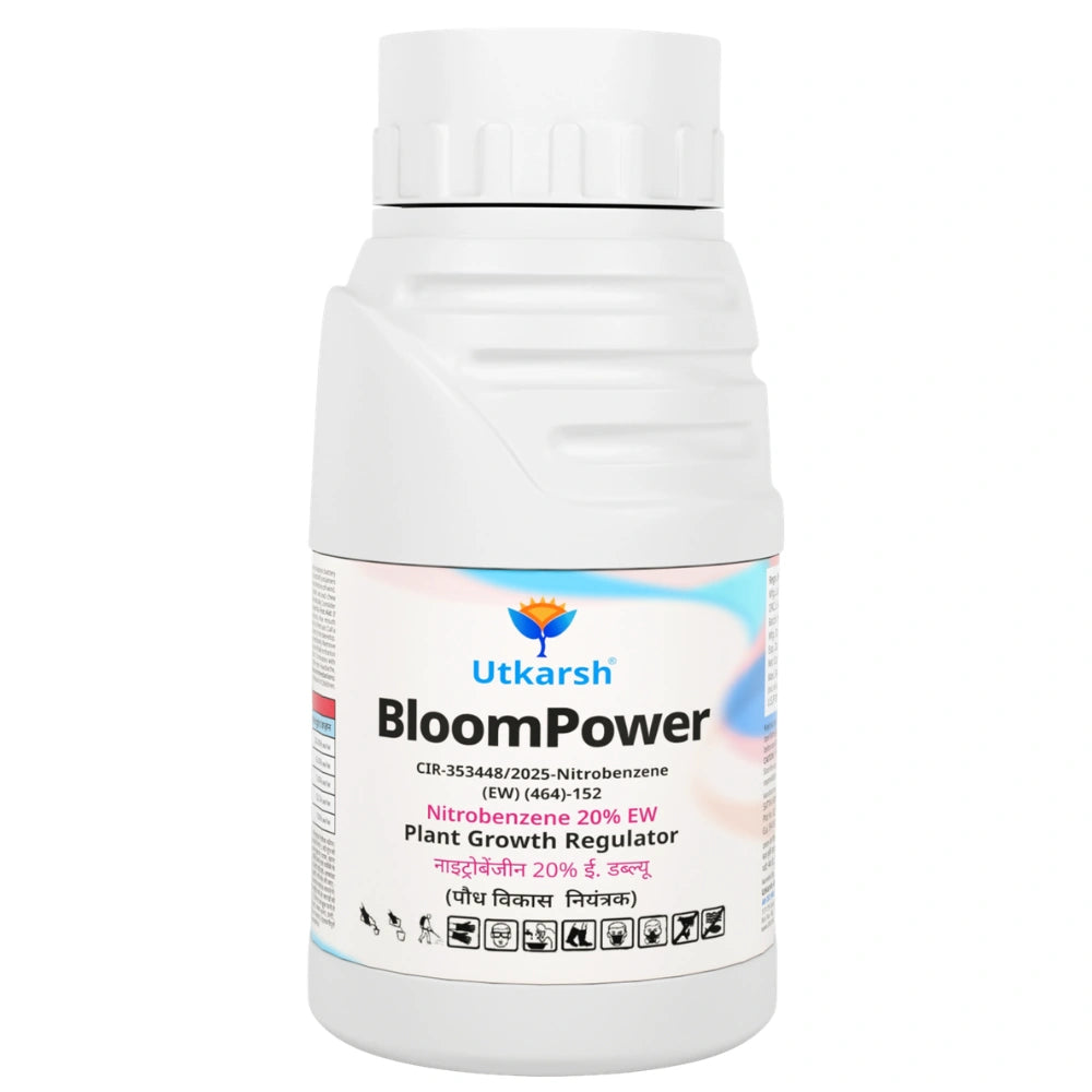 Bloom Power – Nitrobenzene 35% | Flowering & Yield Booster | Enhances Bud Formation, Fruit Setting & Crop Quality