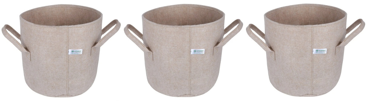 400 GSM Geo Textile Fabric Growbags- Beige, Pack of 3 - Utkarsh Agrochem Pvt ltd. 
