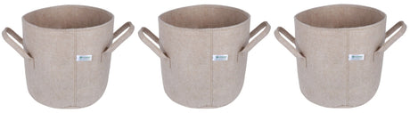 400 GSM Geo Textile Fabric Growbags- Beige, Pack of 3 - Utkarsh Agrochem Pvt ltd. 