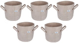 400 GSM Geo Textile Fabric Growbags- Beige, Pack of 5 - Utkarsh Agrochem Pvt ltd. 