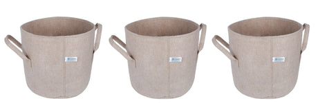 400 GSM Geo Textile Fabric Growbags- Beige, Pack of 3 - Utkarsh Agrochem Pvt ltd. 