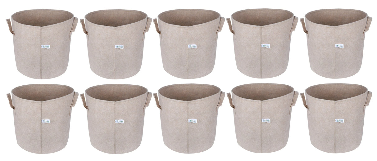 400 GSM Geo Textile Fabric Growbags- Beige, Pack of 10 - Utkarsh Agrochem Pvt ltd. 
