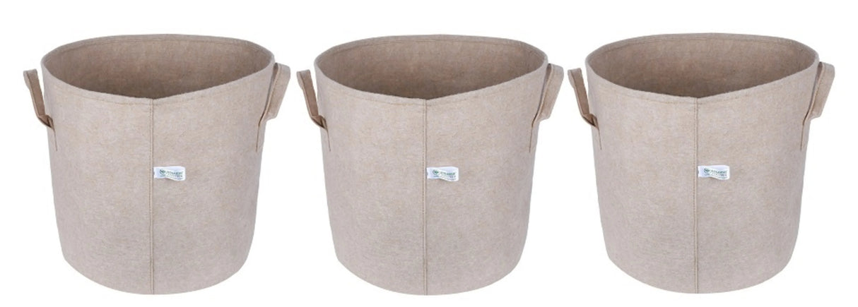 400 GSM Geo Textile Fabric Growbags- Beige, Pack of 3 - Utkarsh Agrochem Pvt ltd. 