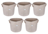 400 GSM Geo Textile Fabric Growbags- Beige, Pack of 5 - Utkarsh Agrochem Pvt ltd. 
