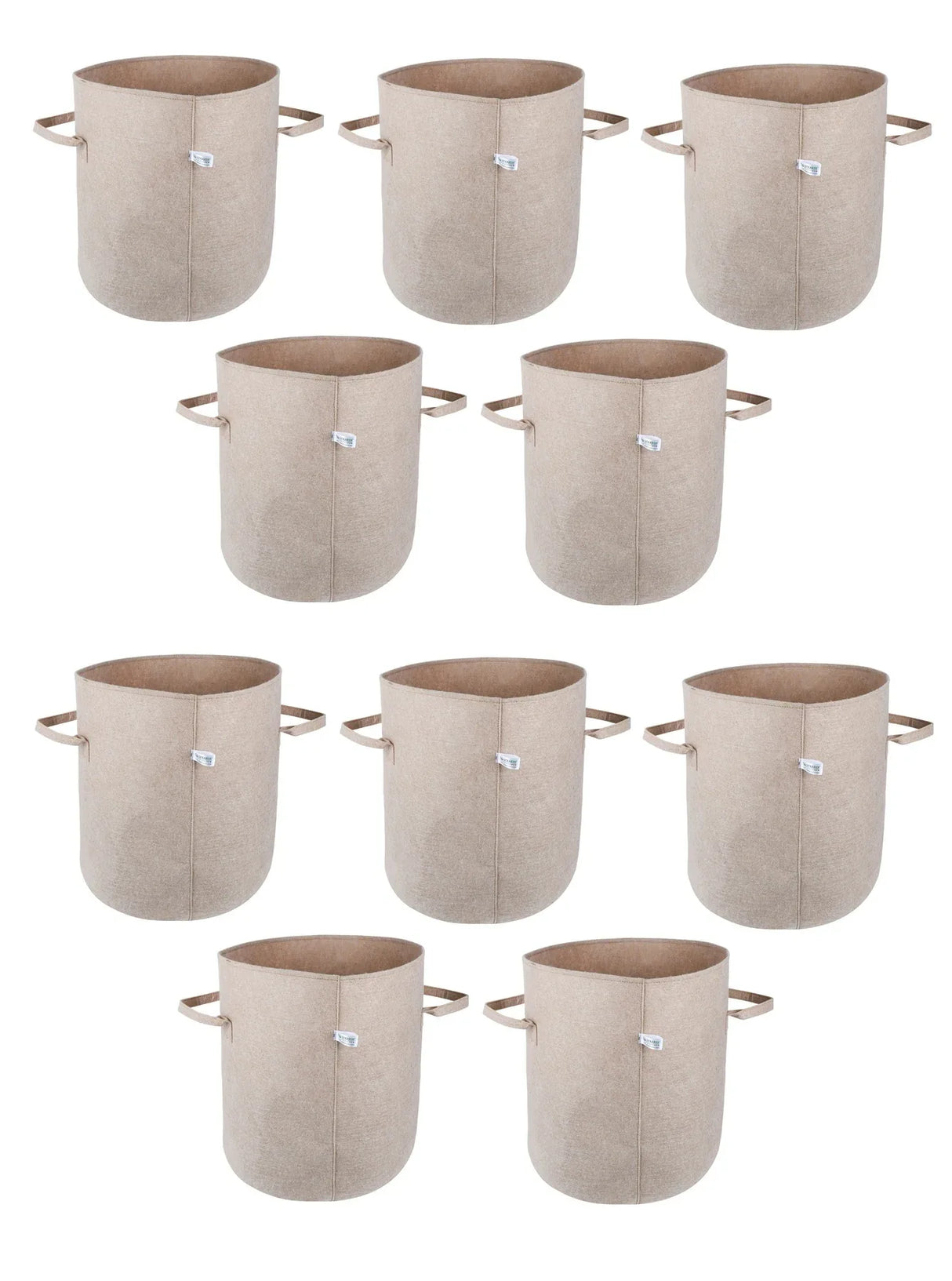 400 GSM Geo Textile Fabric Growbags- Beige, Pack of 10 - Utkarsh Agrochem Pvt ltd. 