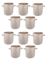 400 GSM Geo Textile Fabric Growbags- Beige, Pack of 10 - Utkarsh Agrochem Pvt ltd. 