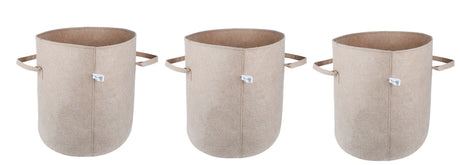 400 GSM Geo Textile Fabric Growbags- Beige, Pack of 3 - Utkarsh Agrochem Pvt ltd. 