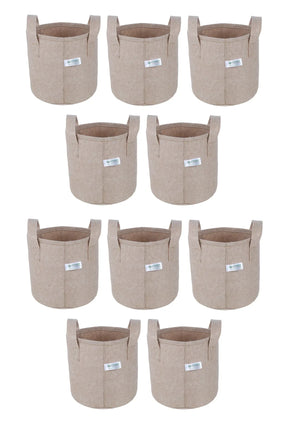 400 GSM Geo Textile Fabric Growbags- Beige, Pack of 10 - Utkarsh Agrochem Pvt ltd. 