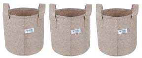400 GSM Geo Textile Fabric Growbags- Beige, Pack of 3 - Utkarsh Agrochem Pvt ltd. 
