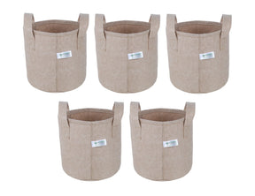 400 GSM Geo Textile Fabric Growbags- Beige, Pack of 5 - Utkarsh Agrochem Pvt ltd. 