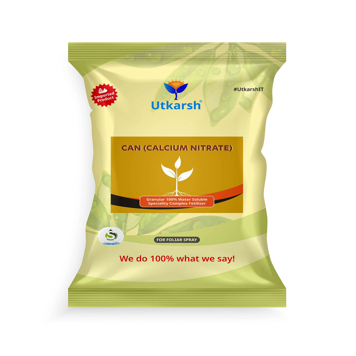 Calcium Nitrate Fertilizer for Plants Home Garden | 100% Water Soluble Foliar Spray Nutrition, Promotes & Boosts Healthy Flower and Fruit Growth