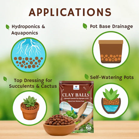 LECA Clay Balls Hydrotons, Lightweight Expanded Clay Aggregate, Essential for Hydroponics, Aeroponics, Landscaping & Aquaponics | Size: 8 - 15 mm - Utkarsh Agrochem Pvt ltd. 