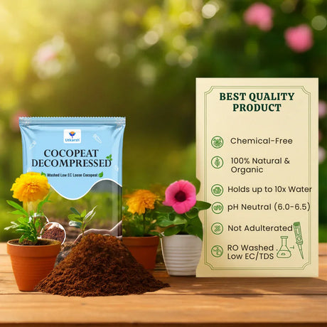 Decompressed Washed Cocopeat Powder for Gardening and Hydroponics, Low EC/TDS, Media & Fertilizers For Hydroponics - Utkarsh Agrochem Pvt ltd. 