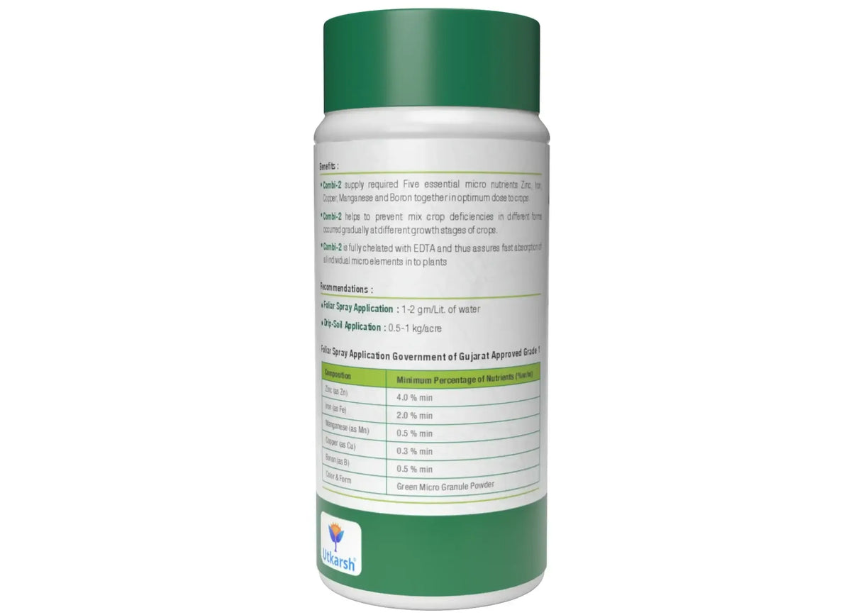 Combi - 2 (EDTA Chelated Fertilizers, Mix Micronutrient) Prevents Mix Crop Deficiencies, Keeps Plants/Home Garden Healthy, Improves Crop Yield & Quality - Utkarsh Agrochem Pvt ltd. 