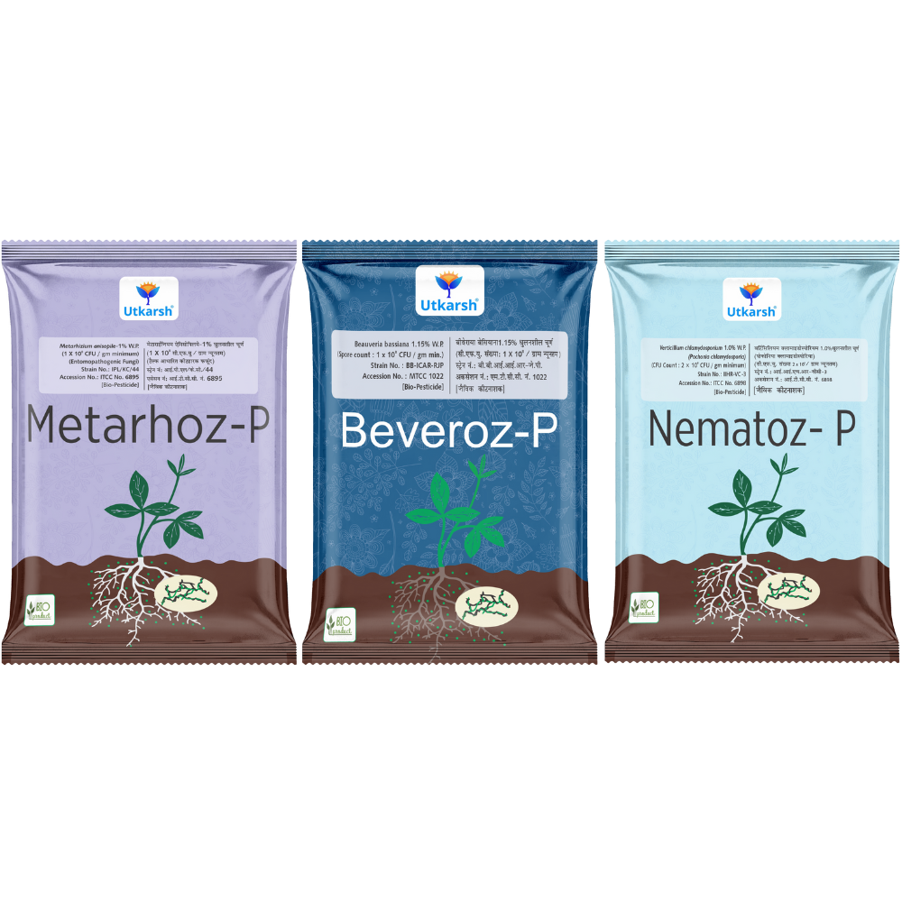 Grubs and Termites Control Combo - Metarhoz-P + Beveroz-P + Nematoz-P