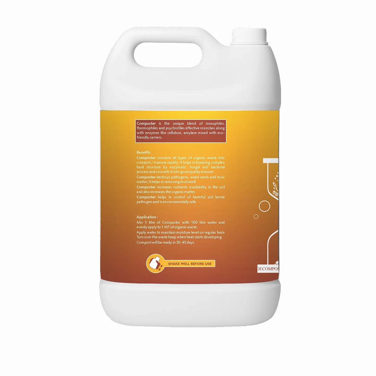 Composter for Quick Decomposition of Organic Waste into Compost, Bio Waste Decomposer, Accelerate Decomposition of Kitchen, Garden Organic Waste- 20 Litre - Utkarsh Agrochem Pvt ltd. 