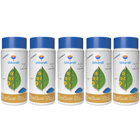 Copper - 12% EDTA Chelated Micronutrient, 100% Water Soluble Fertilizers for Plants Corrects & Prevents Copper Deficiency in Plants & Home Garden | CopQual - Utkarsh Agrochem Pvt ltd. 