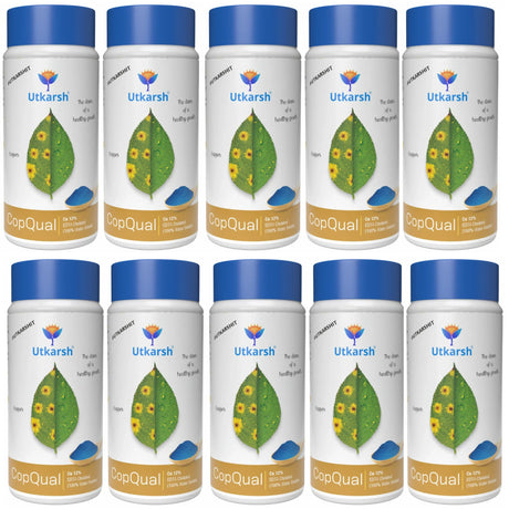 Copper - 12% EDTA Chelated Micronutrient, 100% Water Soluble Fertilizers for Plants Corrects & Prevents Copper Deficiency in Plants & Home Garden | CopQual - Utkarsh Agrochem Pvt ltd. 