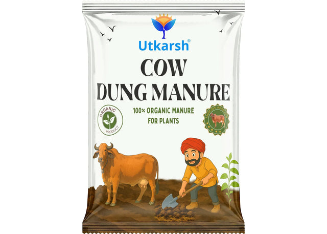 Cow Dung Manure for Plants, Nursery and Home Garden, Organic Fertilizer - Utkarsh Agrochem Pvt ltd. 