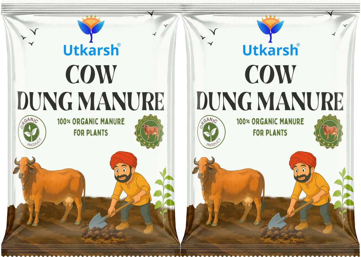 Cow Dung Manure for Plants, Nursery and Home Garden, Organic Fertilizer - Utkarsh Agrochem Pvt ltd. 