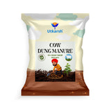 Cow Dung Manure, 100% Natural Organic Fertilizer for Plants, Nutrient-Rich Microbial Compost, Improves Plant Health, Water Retention & Soil Fertility, Sourced from Desi Gaushalas