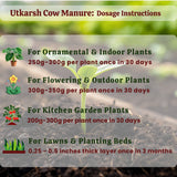 Cow Dung Manure, 100% Natural Organic Fertilizer for Plants, Nutrient-Rich Microbial Compost, Improves Plant Health, Water Retention & Soil Fertility, Sourced from Desi Gaushalas