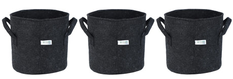 400 GSM Geotextile Fabric Growbags- Dark Grey, Pack of 3 - Utkarsh Agrochem Pvt ltd. 