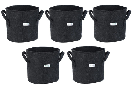 400 GSM Geotextile Fabric Growbags- Dark Grey, Pack of 5 - Utkarsh Agrochem Pvt ltd. 